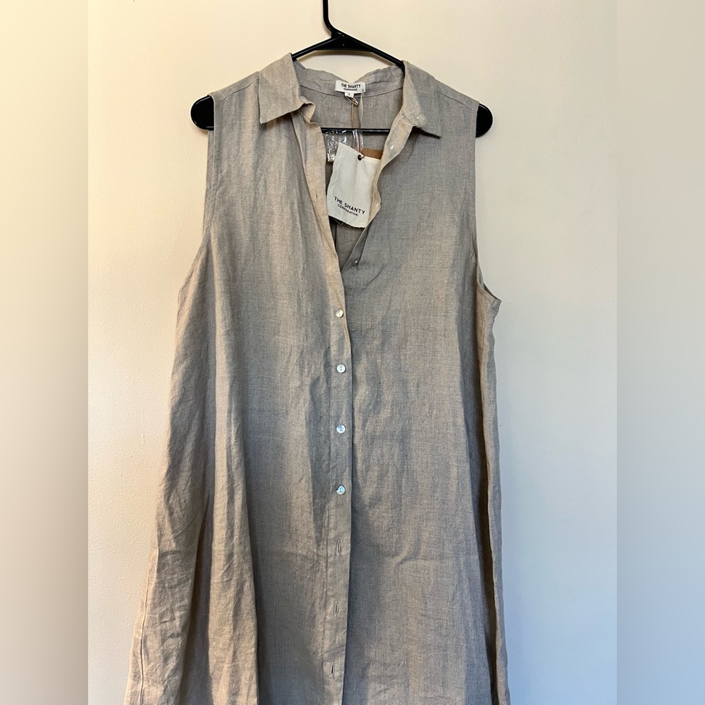 The Shanty Corporation Dress button down sleeveless Brand New Size L